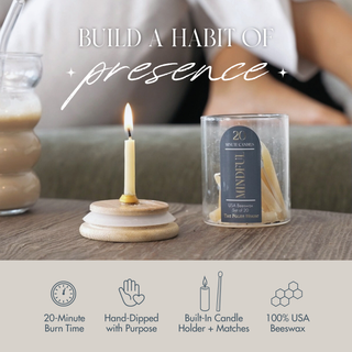 20-Minute Beeswax Candles-  In Glass Jar