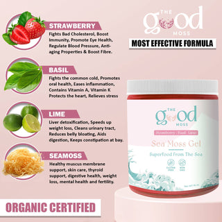 Sea Moss Gel - Strawberry Basil Lime