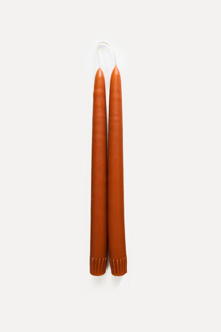 Hand-Dipped Taper Candles | Unscented Set of 2 | Made in USA