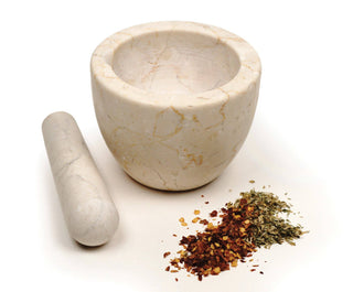 Marble Mortar & Pestle - Beige