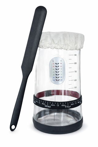 34oz Sourdough Starter Jar Kit, Feeding Tracker, Temperature