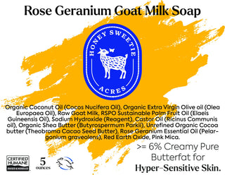 Soap: Rose Geranium Goat Milk Soap
