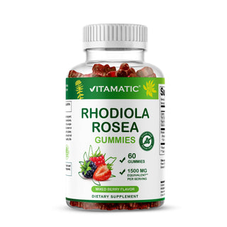 Vitamatic Sugar Free Rhodiola Rosea Gummies 1500 mg 60 Gummy