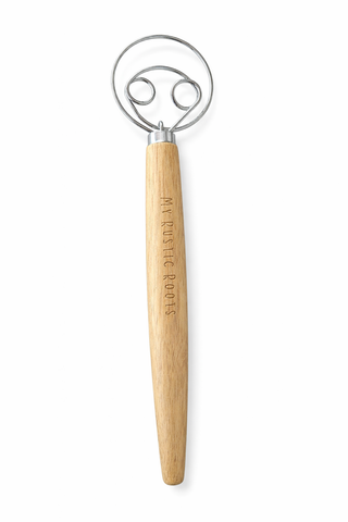 13" Danish Dough Whisk with Wood Handle