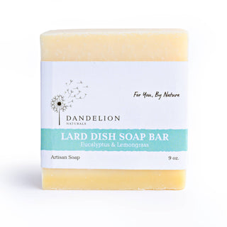 Lard Dish Soap Bar Eucalyptus & Lemongrass | Solid Dish Soap