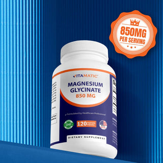 Vitamatic Magnesium Glycinate 850 mg (High Potency)–120 Caps