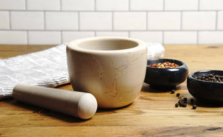 Marble Mortar & Pestle - Beige