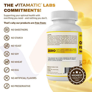 Vitamatic Triple Strength Omega-3 | 2160mg | 180 Softgels