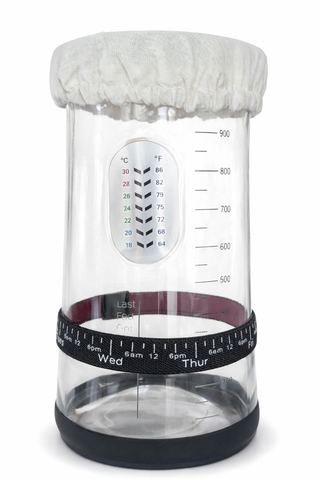 34oz Sourdough Starter Jar Kit, Feeding Tracker, Temperature