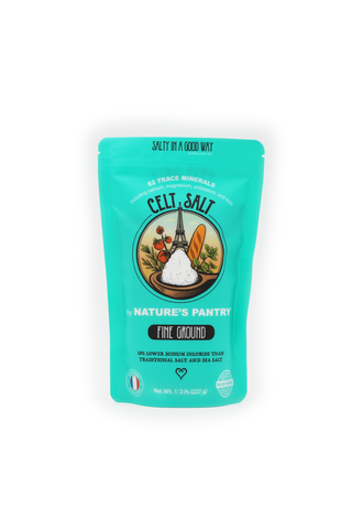 Celtic Sea Salt, Fine Ground - 1/2 lb (8 oz) Resealable Bag