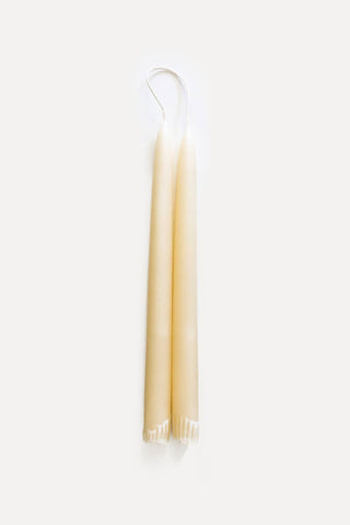 Hand-Dipped Taper Candles | Unscented Set of 2 | Made in USA