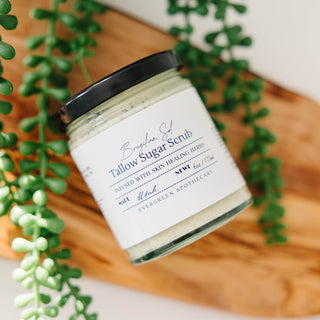 Skin Healing Tallow Body Scrub, Made with Lady May Tallow