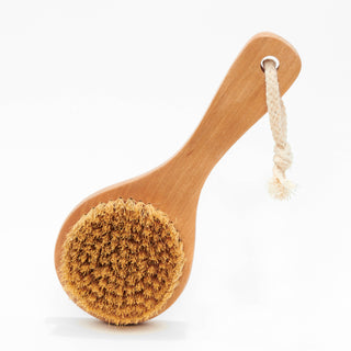 Bamboo Dry Body Brush with 4.5" Handle (Plastic Free)