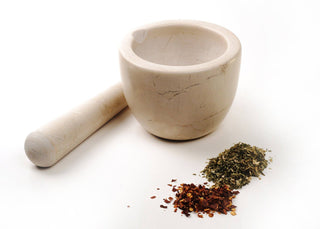 Marble Mortar & Pestle - Beige