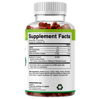 Vitamatic Sugar Free Rhodiola Rosea Gummies 1500 mg 60 Gummy