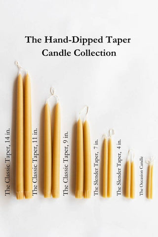 Hand-Dipped Taper Candles | Unscented Set of 2 | Made in USA