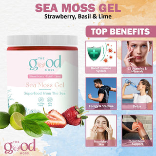 Sea Moss Gel - Strawberry Basil Lime