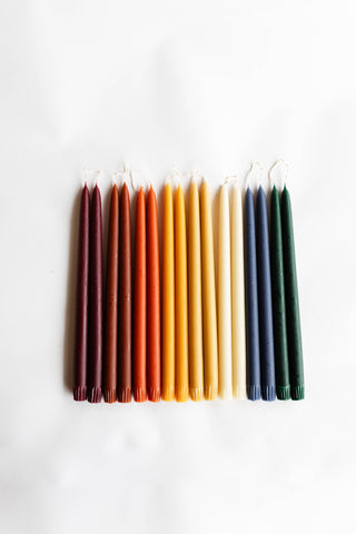 Hand-Dipped Taper Candles | Unscented Set of 2 | Made in USA