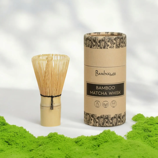 Bamboo Matcha Whisk and Porcelain Holder Set | Holiday Gift