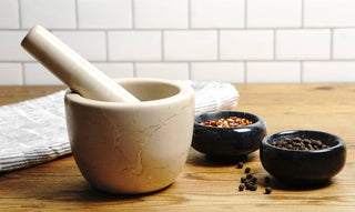 Marble Mortar & Pestle - Beige