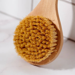 Bamboo Dry Body Brush with 4.5" Handle (Plastic Free)