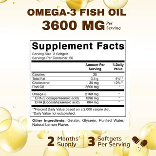 Vitamatic Triple Strength Omega-3 | 2160mg | 180 Softgels
