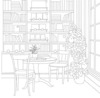 Cozy Bookshops: Colouring Book