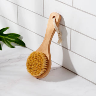 Bamboo Dry Body Brush with 4.5" Handle (Plastic Free)