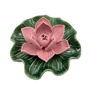 Ceramic Lotus Leaf Incense Holder
