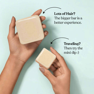 Mini Dip Shampoo Bar: Color Safe, Everyday - Fragrance Free