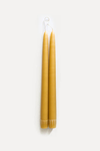 Hand-Dipped Taper Candles | Unscented Set of 2 | Made in USA