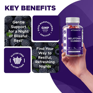Vitamatic Melatonin 5 mg | 60 Vegan Gummies