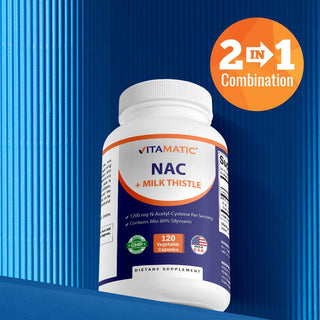 Vitamatic NAC 1200mg | Milk Thistle 50:1 | 120ct