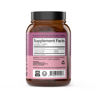 Organic D-Mannose & Cranberry Capsules