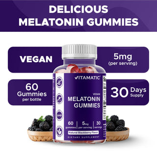 Vitamatic Melatonin 5 mg | 60 Vegan Gummies