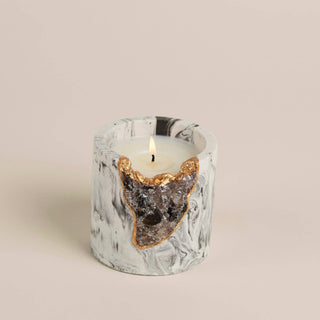 Amber Saffron Geode Candle