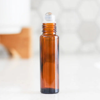 Amber Glass Roller Bottle - 10ml Empty