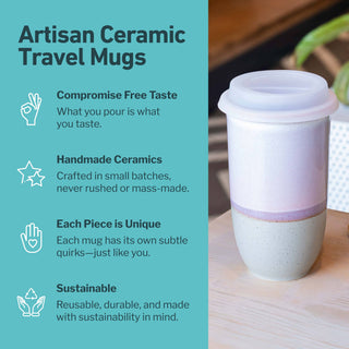 Horizon Ceramic Travel Mug – 16oz with Lid & Sleeve