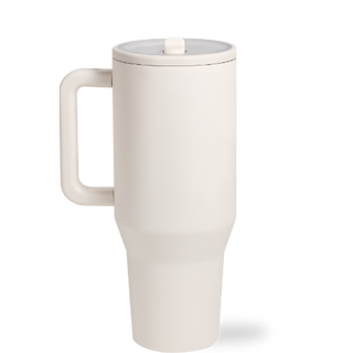 Cream HydroJug 32 oz Traveler Tumbler: Cream