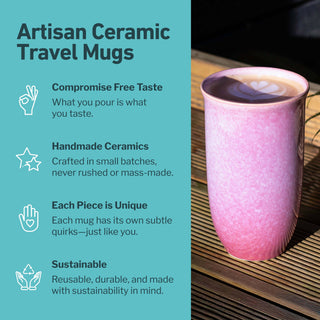 Astral Bloom Ceramic Travel Mug – 16oz Reusable Cup