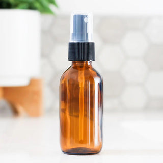 Amber Glass Spray Bottle - 2oz Empty