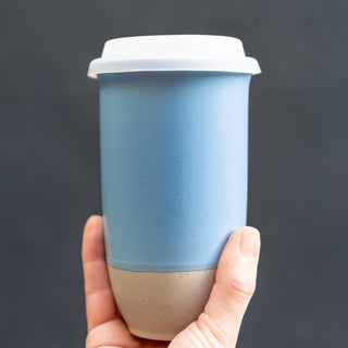 Coastal Drift Ceramic Travel Mug – 16oz Reusable Cup