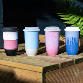 Coastal Drift Ceramic Travel Mug – 16oz Reusable Cup