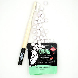 Watermelon Toothpaste Tablets - NEW & IMPROVED!: 1 month sample pouch - 63 tablets
