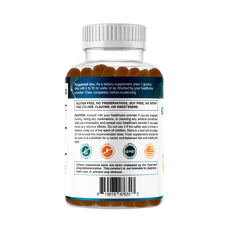 Vitamatic Ginkgo Biloba+Bacopa Gummies–1250 mg Peach Flavor