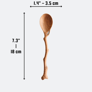 Handcrafted Twig Wooden Spoon - Kitchen Serving Utensils