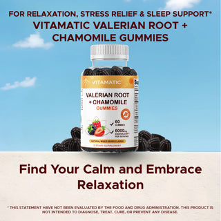 Vitamatic Valerian Root Chamomile 6000 mg eqv.  – 60 Gummies