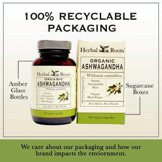 Herbal Roots Ashwagandha Capsules - Certified Organic