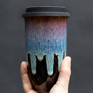 Monsoon Ceramic Travel Mug – 16oz with Lid & Sleeve