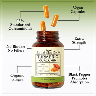Herbal Roots Turmeric Curcumin Capsules